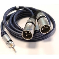 kabel 3.5 wtyk - 2x XLR wtyk  1,5m VITALCO MK17