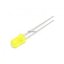 dioda LED  5mm żółta (590nm) matowa 200mcd 10szt