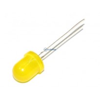 dioda LED  8mm żółta (585nm) matowa 40mcd 