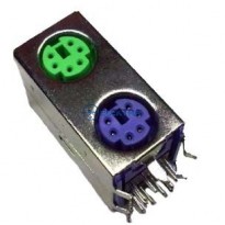 miniDIN gniazdo 6 pin PS2 podwójne 