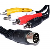 kabel DIN wtyk - 4 RCA wtyk 1.5m	