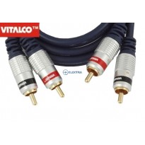 kabel 2 RCA wtyk - 2 RCA wtyk 2,5m Vitalco