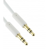 kabel Jack 3.5 wtyk - 3.5 wtyk stereo 0,5m biały