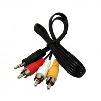 kabel 3.5 wtyk 4 styki - 3 RCA wtyk 1.5m	