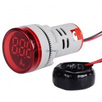 Amperomierz LED  z przekładnikiem prądowym 28mm 0-100A Czerwony